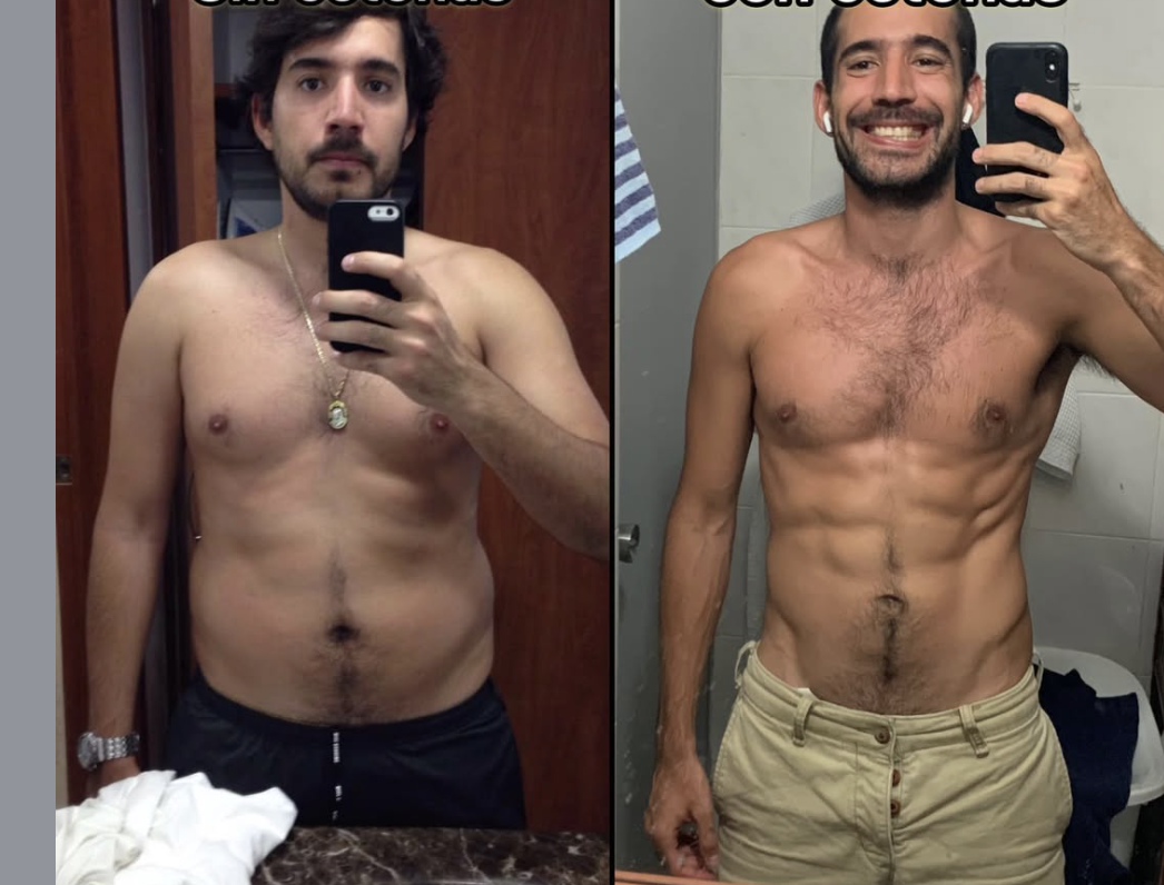 Testimonio antes y después usando cetonas de Keto Reto
