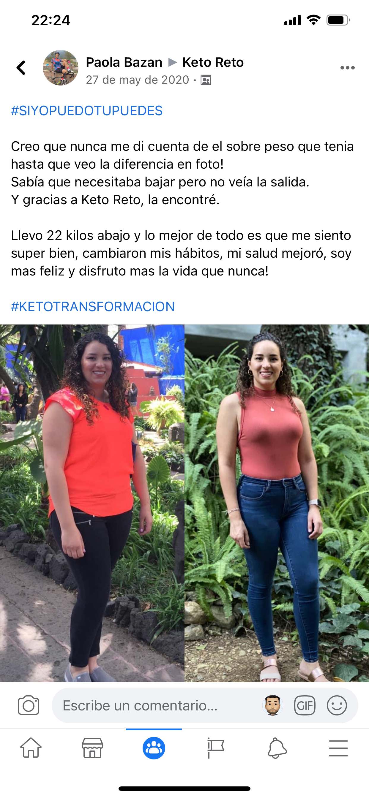 Testimonio de Paola Bazán, antes y después con Keto Reto